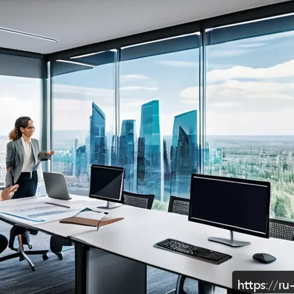 혁신경영컨설팅 포트폴리오 관리 팁 - A modern corporate office setting with a diverse team of professionals engaged in a strategic innova...