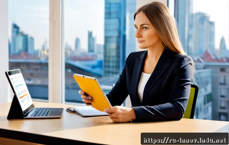 혁신경영컨설턴트를 위한 자기계발 전략 - Photorealistic Russian management consultant in a modern Moscow-style coworking office, mature profe...